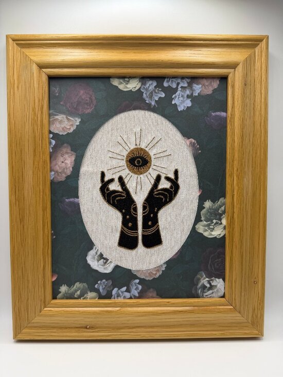 Simply Quilted Other - Homemade All Seeing Eye Framed 8X10 Embroidery Art